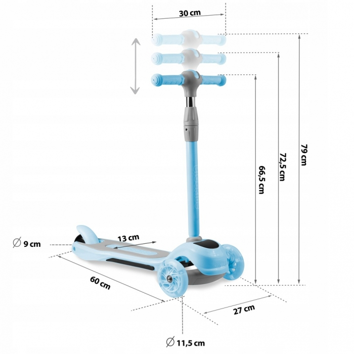 Trotineta cu roti cu LED Ricokids Piko 765003 - Albastru [8]