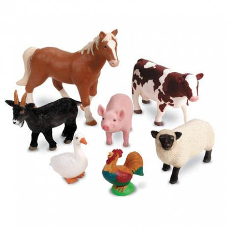 Jucarii educative - Animalele de la ferma - Set figurine mari +2 ani