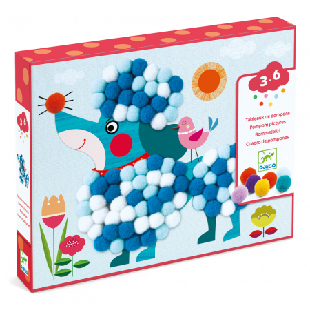 Jucarii pentru bebelusi - Atelier creativ Djeco, Catelusi pufosi