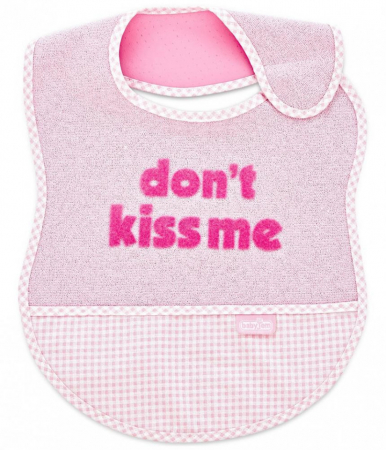 Baveta BabyJem din bumbac Dont Kiss Me (Culoare: Galben) [2]