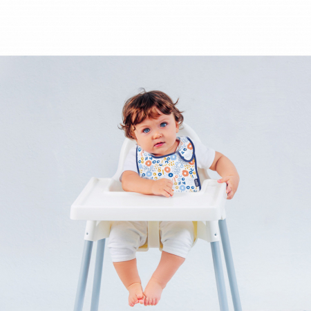 Baveta BabyJem din muselina (Model: Inele colorate) [2]