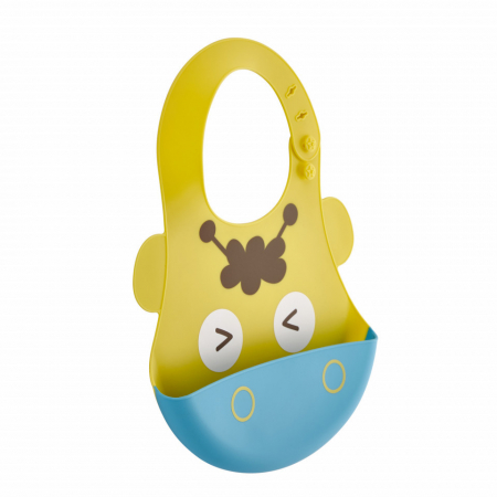 Baveta BabyJem din silicon Soft Baby Bib (Culoare: Gri) [3]