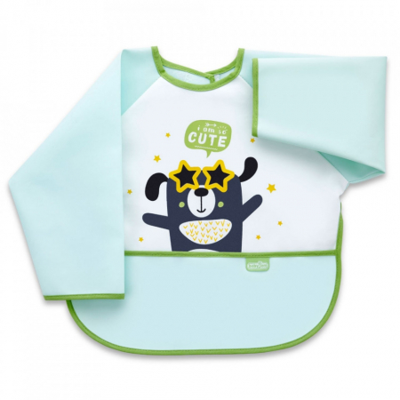 Baveta cu maneci si buzunar BabyJem Polly Bib (Culoare: Roz) [2]