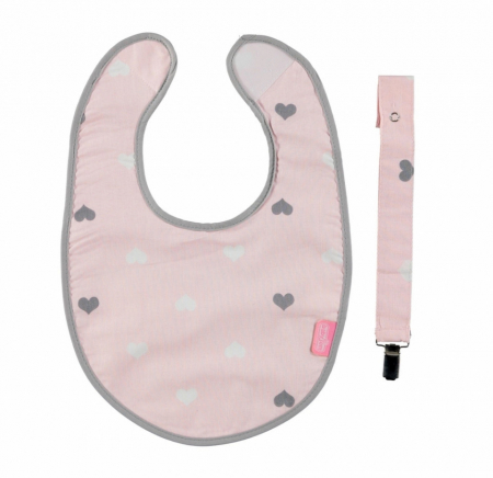 Baveta cu suport pentru suzeta BabyJem (Culoare: Gri) [5]
