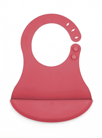 La masa - Baveta din silicon BabyJem (Culoare: Ecru)