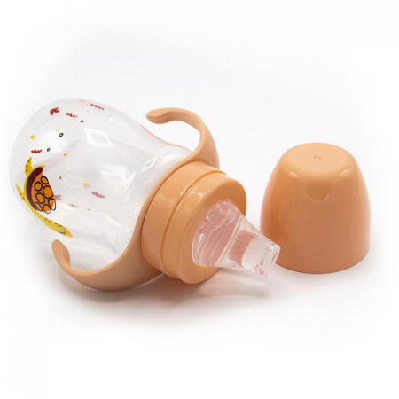 Biberon cu toarte si tetina din silicon BabyJem (Culoare: Gri) [9]