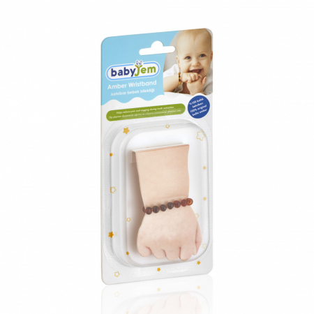 Jucarii dentitie - Bratara din chihlimbar pentru bebelusi BabyJem (Culoare: Mixt)