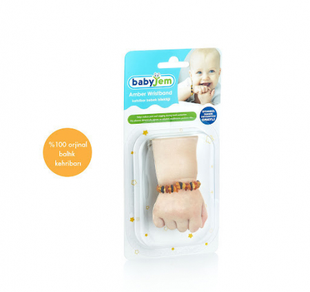 Bratara din chihlimbar pentru bebelusi BabyJem (Culoare: Mixt) [1]