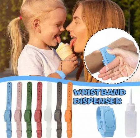 Bratara Dispenser pentru dezinfectant maini cu recipient reincarcabil Drool (Culoare: Alb) [6]