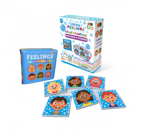 Jucarii educative - Carte Si Stickere Pentru Baie Care Isi Schimba Culoarea - Emotii