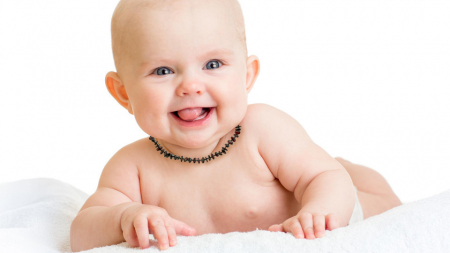 Colier din chihlimbar pentru copii BabyJem (Culoare: Curcubeu) [5]
