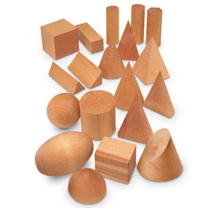 Materiale gradinita - Forme geometrice din lemn - set 19
