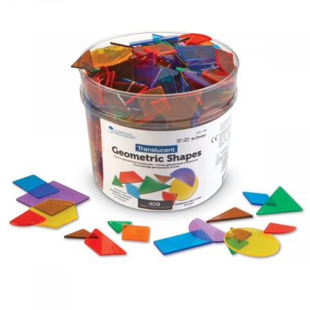 Materiale gradinita - Forme geometrice transparente - 408 piese