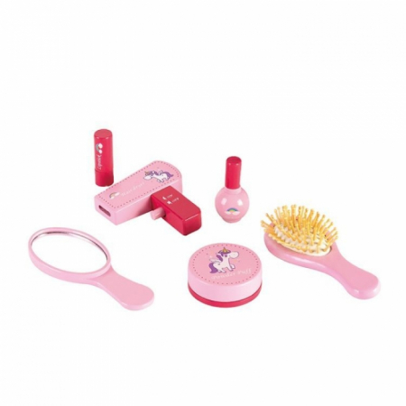 Gentuta de make-up cu 6 elemente din lemn Ecotoys PH10C001 [3]