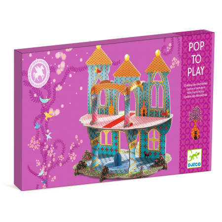 Jocuri de construit - Joc de construit Pop to play Castelul vrajit 3D, Djeco