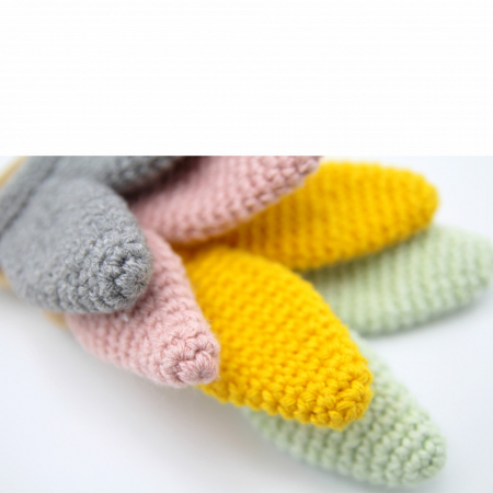 Jucarie dentitie din bumbac cu inel din lemn BabyJem Amigurumi (Culoare: Verde) [5]