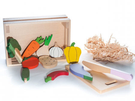 Jucarii pentru bebelusi - Ladita cu legume, jucarie handmade Marc toys