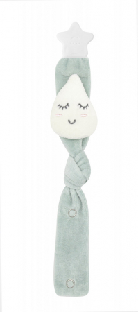 Suzete, biberoane si accesorii - Lant pentru suzeta din material textil cu steluta BabyJem (Culoare: Verde)