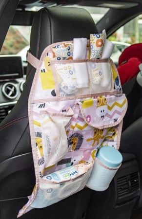 In masina - Organizator BabyJem pentru scaun auto Jungle (Culoare: Roz)