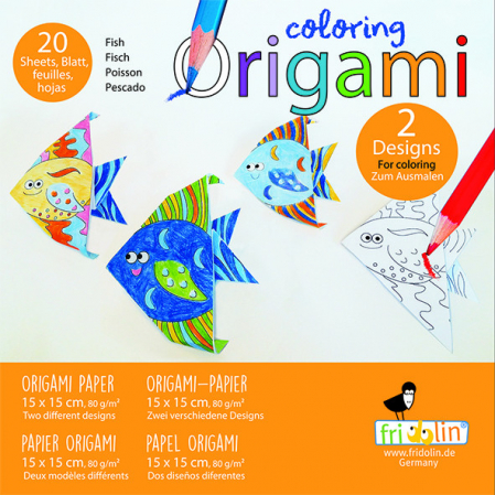 Rechizite - Origami Fridolin, pesti de colorat