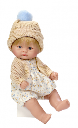 Jucarii educative - Papusa Bomboncin cu Caciulita Bej 20cm