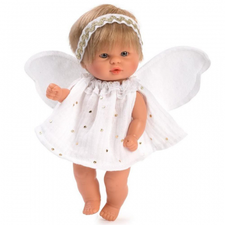 Jucarii educative - Papusa Bomboncin cu Rochita si Aripi de Ingeras 20cm