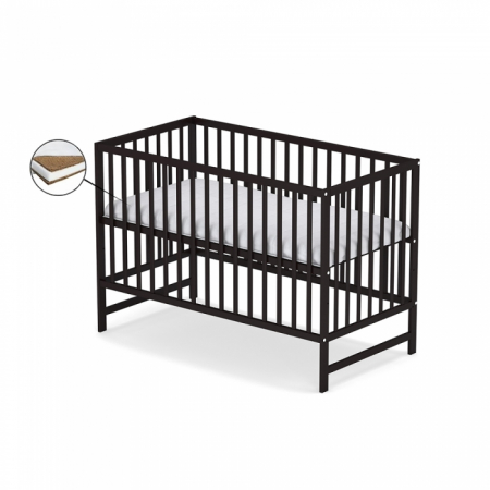 Patuturi - Patut fara sertar VESSANTI CLASICO - Wenge + Saltea Cocos 10 cm