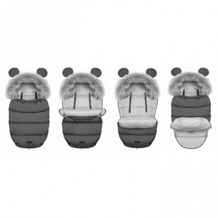 Sac de dormit 95 x 48 cm Ricokids Elmi 720001 - Gri inchis [1]