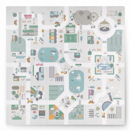 Saltelute de activitati - Salteluta de joaca interactiva 105 x 105 cm Nukido Town 738000