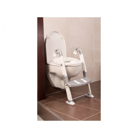Ingrijire si igiena copii & bebelusi - Scara cu reductor WC si olita White silver grey Kidskit rotho-babydesign