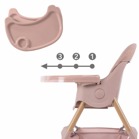 Scaun de masa 2 in 1 Kidwell KARIMI - Roz [3]