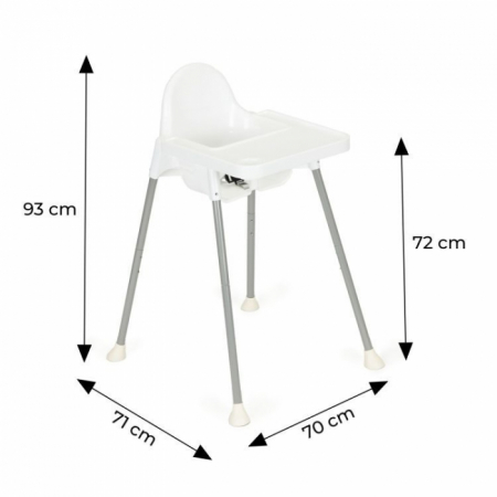 Scaun de masa 2 in 1 pentru copii Ecotoys HA-007 - Alb [10]