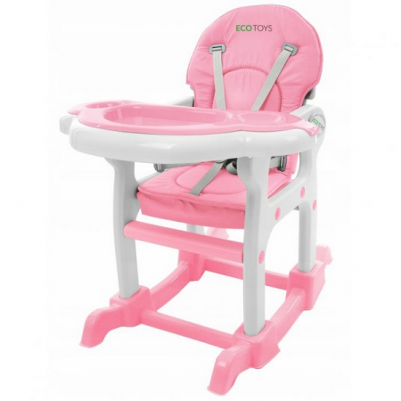 Scaun de masa 3 in 1 Ecotoys HC-223 Roz [4]