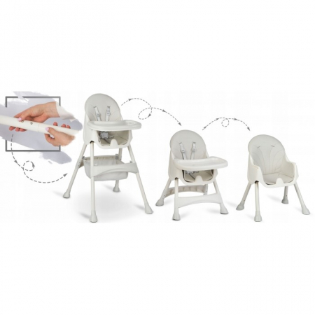 Scaun de masa 3 in 1 Ricokids Milo - Gri [1]