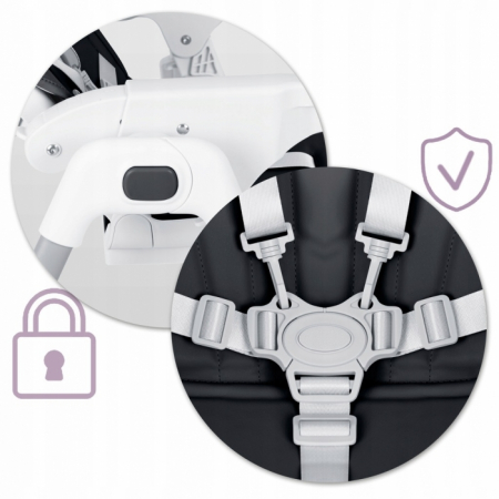 Scaun de masa pentru copii Ricokids Tulo 700603 - Negru [2]