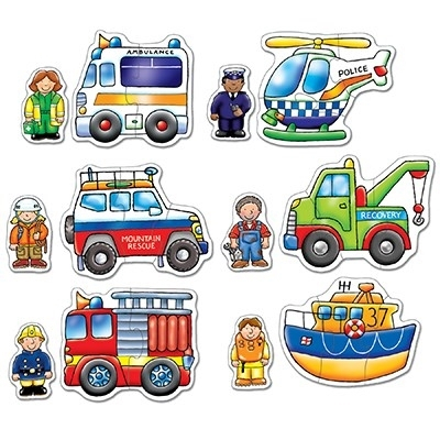 Set 6 puzzle Echipa de salvare (2 si 3 piese) RESCUE SQUAD [1]