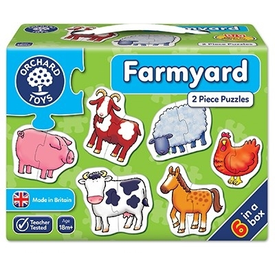 Jucarii educative - Set 6 puzzle Ferma (2 piese)