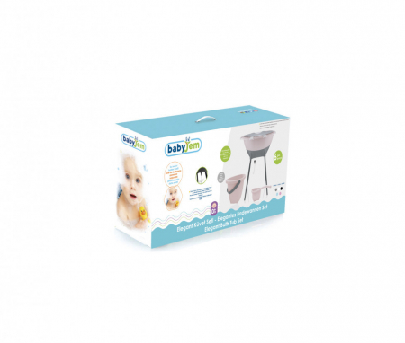 Set cadita de baie BabyJem Elegant (Culoare: Roz) [7]