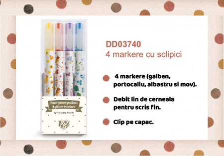 Set carioca (marker) cu sclipici Djeco [1]