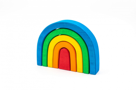 Jocuri de construit - Set Handmade, Curcubeu Arcada Medie Albastru