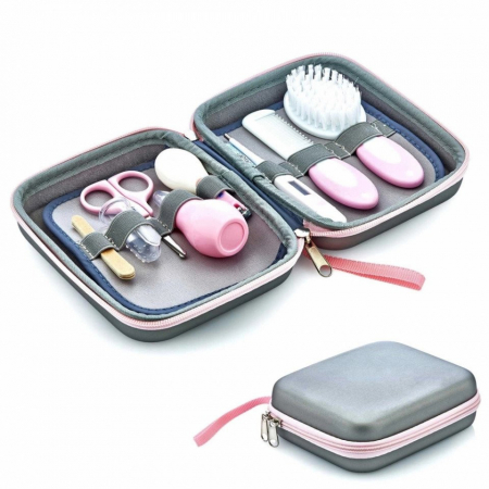 Ingrijire bebelusi - Set ingrijire unghii bebelusi cu 9 piese BabyJem Grooming Set (Culoare: Gri)