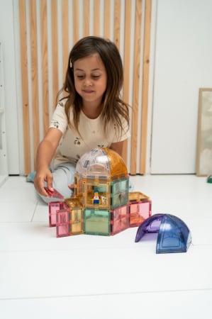 Set magnetic de constuit Dome pastel 34 piese, Cleverclixx [3]