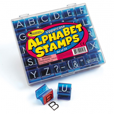Montessori - Set stampile Alfabet - litere de tipar