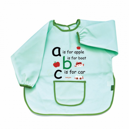 La masa - Sort cu maneci pentru activitati ABC BabyJem (Culoare: Verde)
