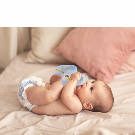 Sosete cu accesoriu dentitie BabyJem Teether Socks (Culoare: Roz) [5]