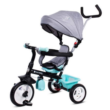La plimbare - Tricicleta cu sezut reversibil Sun Baby 017 Fresh 360 - Turquoise Grey