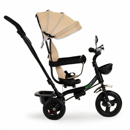 La plimbare - Tricicleta cu sezut rotativ Ecotoys JM-066-9 - Bej