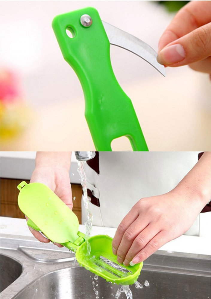 Aparat 2in 1 pentru Indeparat si Curatat Solzii de Peste, Verde, CBD CORAL BEST DEALS Verde [2]