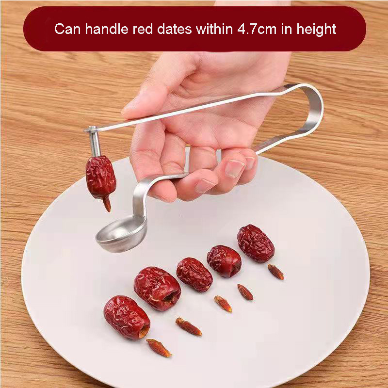 Aparat din Inox Premium pentru Scos Samburi Cirese, Visine, Masline, din Inox, 16 cm, Argintiu, CBD CORAL BEST DEALS Inox [4]