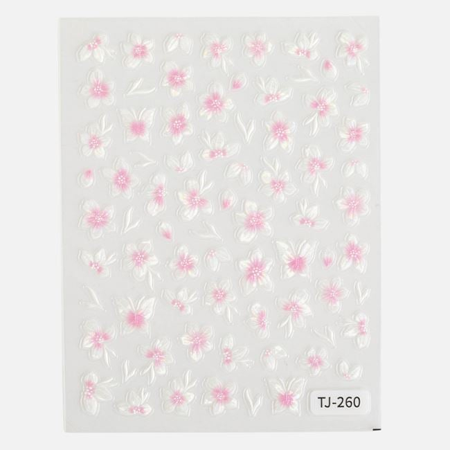 Autocolante pentru Unghii cu Model Flori Pastel [2]
